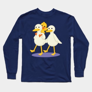 happy duck family Long Sleeve T-Shirt